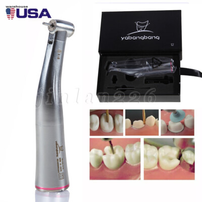 Dental 1:5 Increasing LED Fiber Optic Contra Angle Handpiece Inner Spray Fit NSK
