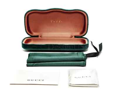 NEW Gucci Velvet Eyewear Case - Green, Blue, Burgundy, Black Gucci Case Hard Shell Velvet Eye Glasses and Sunglasses  main image 3