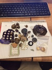 Antique button and Victorian Art Noveau Belt Slide collectible lot.