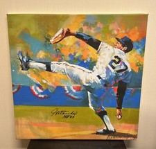 Juan Marichal Signed Malcolm Farley Giclee Embellished 24X24 Canvas