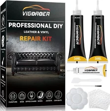 Black Leather Repair Kit for Furniture, Leather Seat Repair Kit for Cars, Easily
