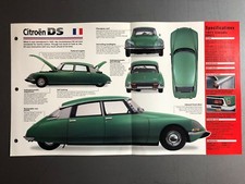 1955 - 1975 Citroën DS IMP "Hot Cars" Print, Spec Sheet, Folder Brochure Awesome