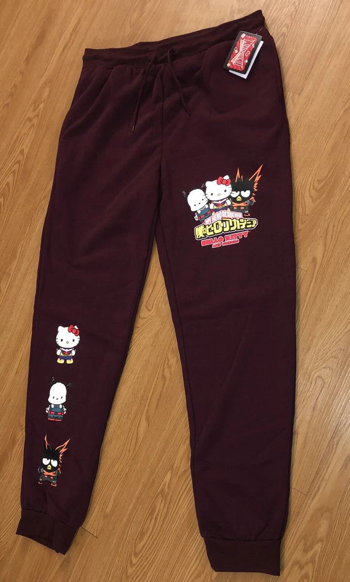 NEW My Hero Academia Hello Kitty Friends Sweatpants Joggers