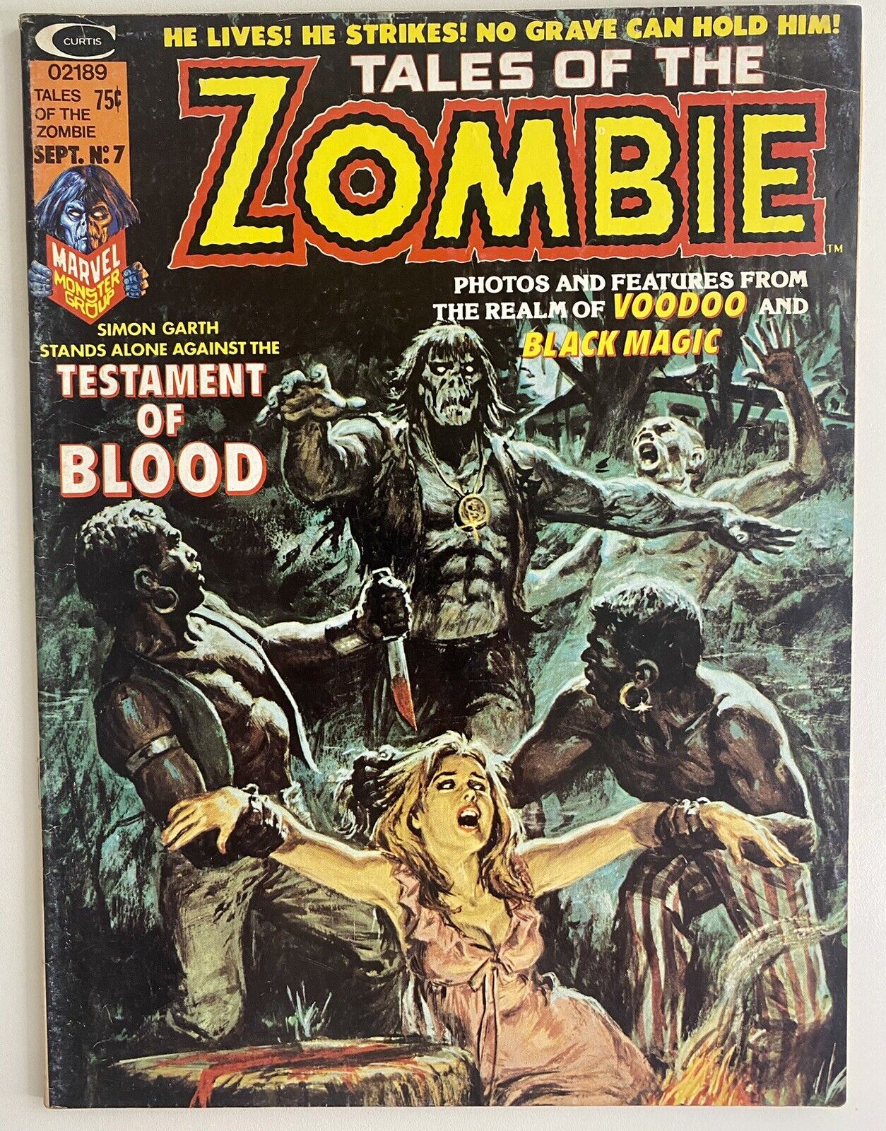 1974 Marvel Tales of the Zombie 7 Norem Cover Marcos Art B&W Magazine