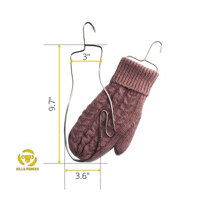 Silly Monkey 3-in-1 Mitten Glove Sock Blocker Set - Stainless Steel Knitting Shapers With Drying Rack - View #3