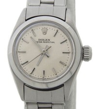 Ladies Rolex Stainless Steel 6618 Oyster Perpetual Watch with Silver Dial