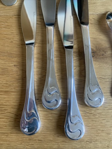 Rosenthal Asimmetria Couverts 90er Argenté 24 Pièces Couteaux Fork Cuillère Café - Photo 18 sur 22