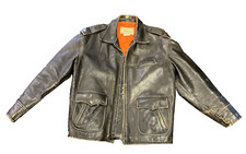 Vintage US Forces Military Lee Trevor Leather Jacket Adult Size XL