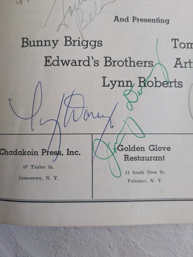 1956 Tommy & Jimmie Dorsey All Star Show Signed Program Jamestown NY Big Band - Picture 5 of 5