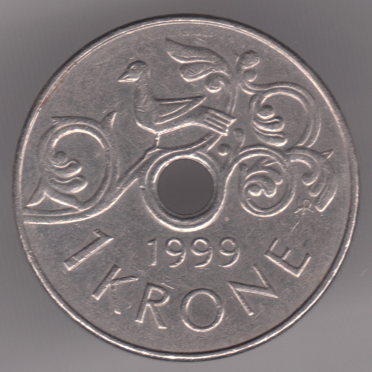 Norway 1 Krone 1999 Copper-nickel Coin - Stylized Bird on Vine | eBay UK