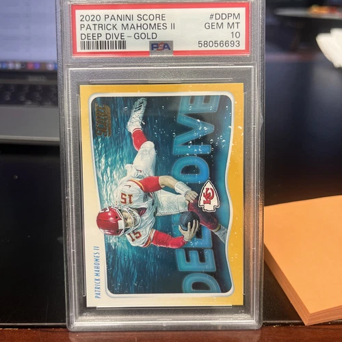 2020 Panini Score Deep Dive DDPM Patrick Mahomes GOLD Psa 10 Pop 3 KC Chiefs