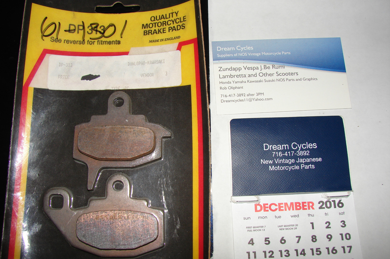 Kawasaki KX 125 250 500 KL650 NOS DP Brake Pads DP313 KLR650 EBC FA130