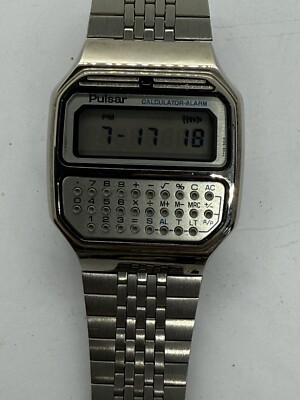 Vintage 1970s Pulsar-Seiko Calculator-Alarm watch Y739-5019 A