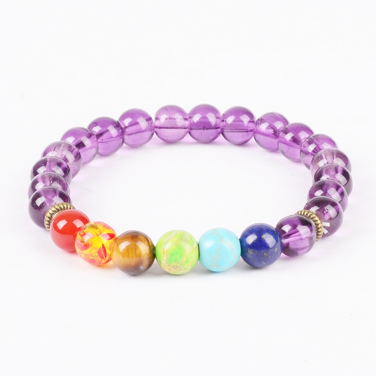 Bracciale Intrecciato Con Ciondolo In Cristallo Con Perline Di Pietra – .olivenorma - Foto 11