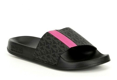 mk logo slide sandal