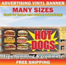 HOT DOGS Advertising Banner Vinyl Mesh Sign coffee fast food burger tea bar soda