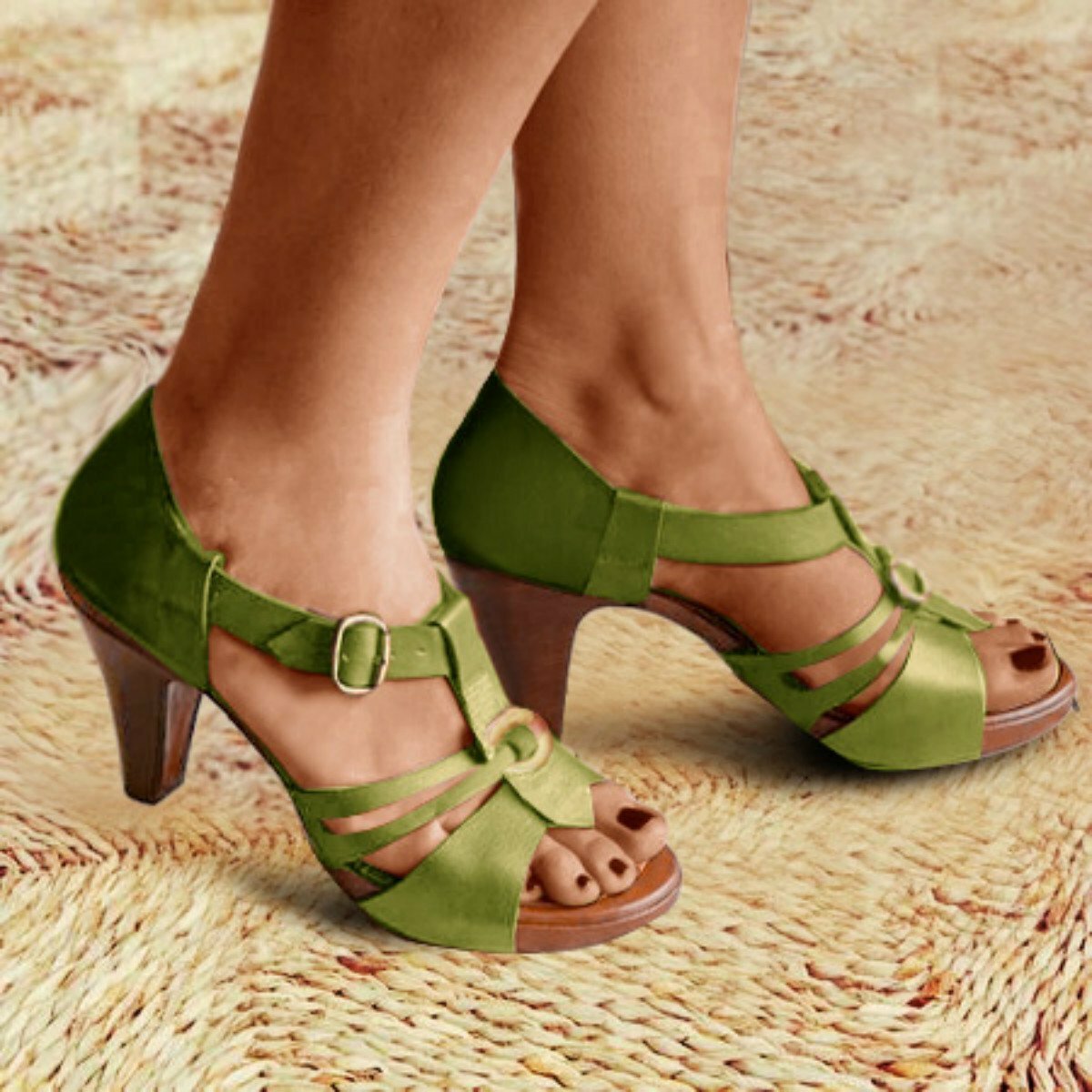t strap sandals heels