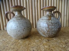 Huilier vinaigrier en Grès style Pyrité dlg La Borne non signé poterie vintage