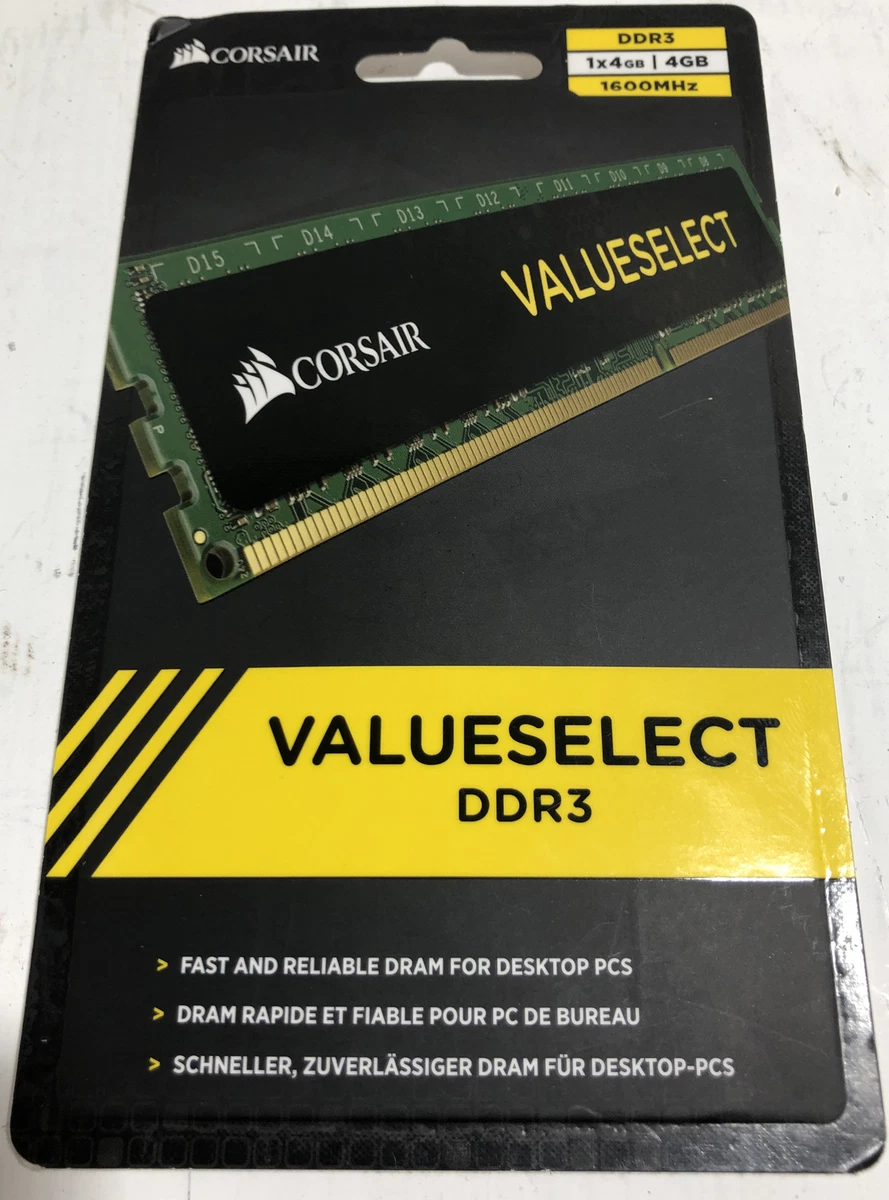 4gb Corsair RAM CMV4GX3M1A1600C11 1x 4gb DDR3 1600mhz Desktop RAM