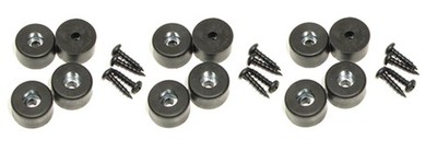 (12 PACK) PENN ELCOM 9101Y Amp / Case / Cabinet Rubber Feet - Bumper 7/8'' X 1/2''