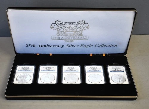 2011- 25th Anniversary American  Eagle Early Release 5 Coin Set - NGC PF70/MS 70