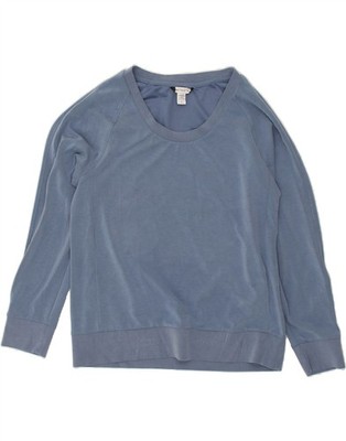 Athleta Damen Sweatshirt Pullover UK 16 Large Blau Polyacryl BB01