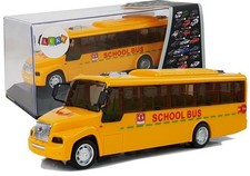 American School Bus Model Toy OrangeFunction Sound Light Open Door