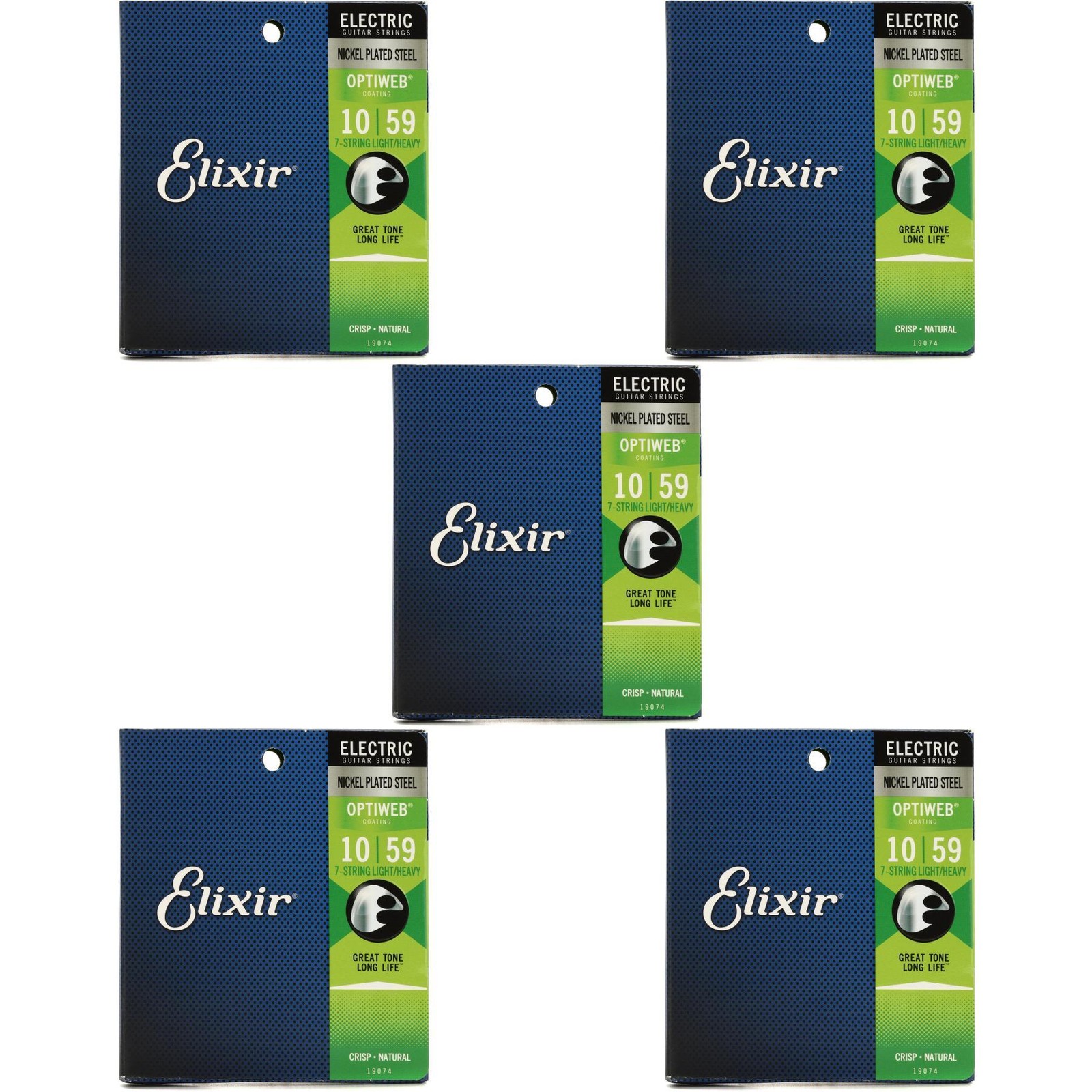 Струны для электрогитары Elixir Strings 19074 Optiweb - .010-.059 Легкие/тяжелые