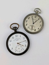 Waltham & Georges Favre Jacot Vtg Pocket Watch Lot Of 2 AS-IS PARTS REPAIR