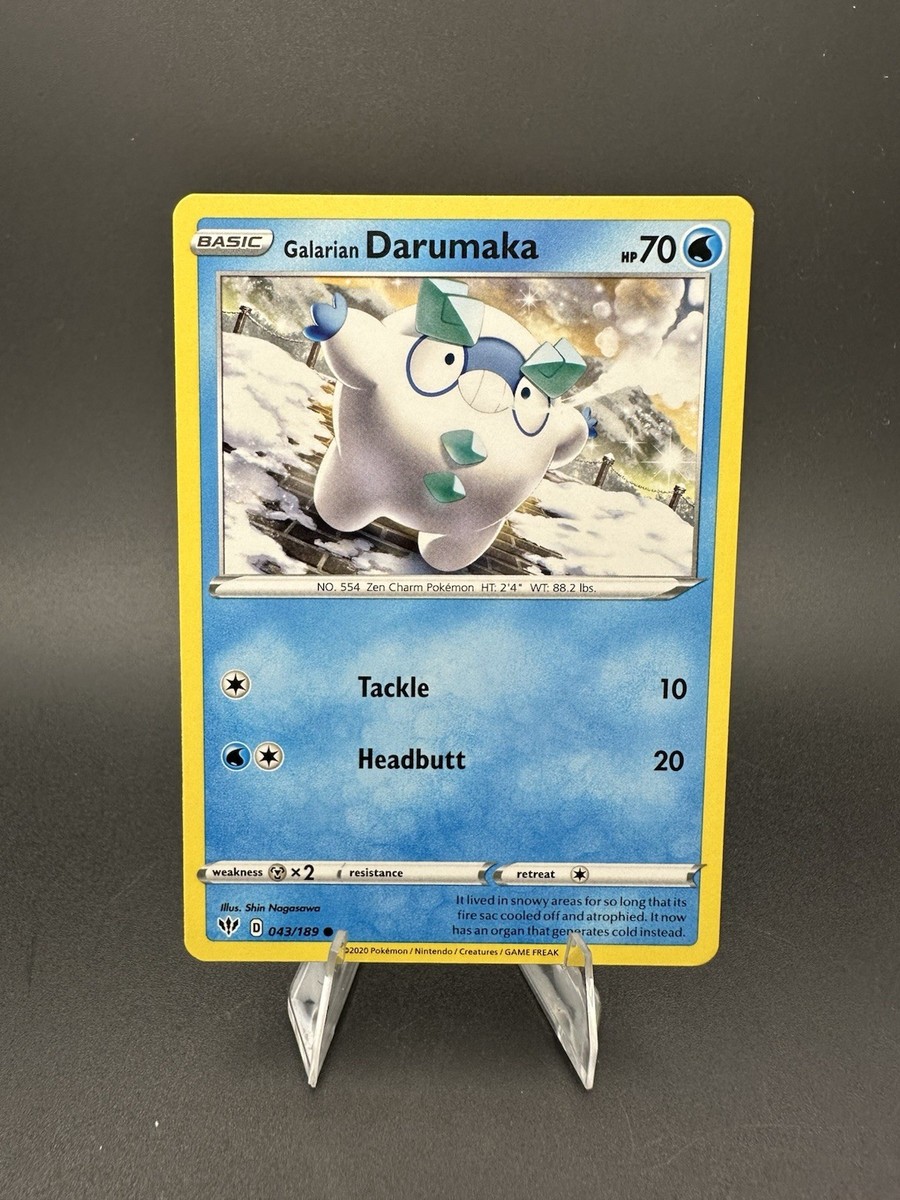 galarian darumaka pokemon card Pokémon TCG: Sword & Shield Darkness Ablaze Theme Deck Featuring Darmanitan : Toys & Games Weakness / Resistance / Retreat Cost Galarian Darumaka 043 SWSH03 Darkness