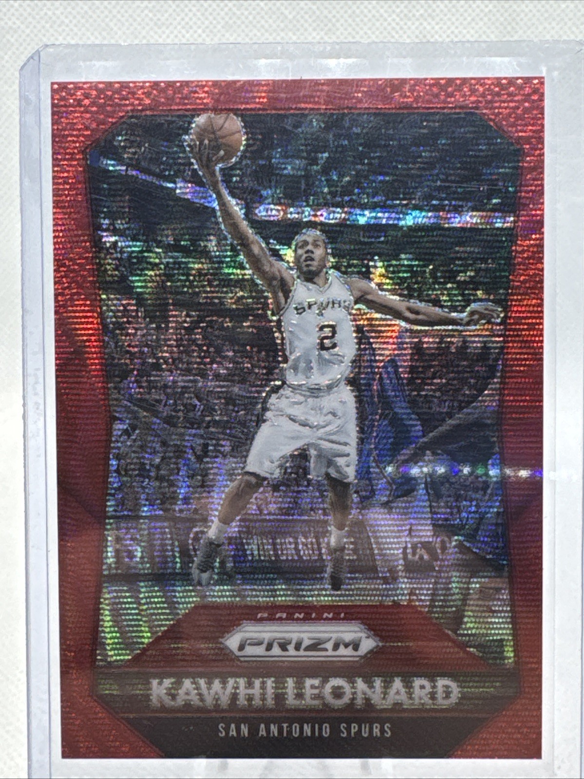 2015-16 PRIZM Kawhi Leonard SP/350 RED WAVE REFRACTOR RARE SPURS