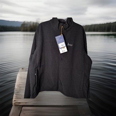 Slumberjack Men Outdoor Explorer Soft Shell Jacket Large Charcoal Gray Poly/Span