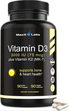 Vitamin D3 K2 3000 IU - with Vitamin K as MK-7