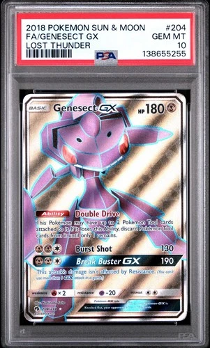 Pokemon Genesect GX 204/214 Full Art SM - Lost Thunder PSA 10 GEM MINT
