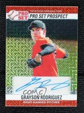 2021 Leaf Pro Set Metal 1990 Base Red Mojo Grayson Rodriguez #PS0-GR1 Auto 03wr