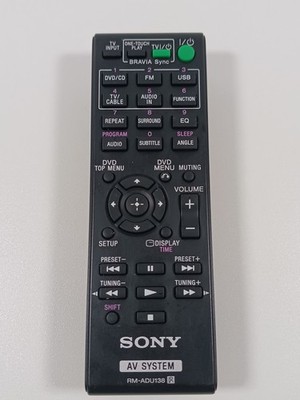 Sony RM-ADU138 AV System Remote DAV-TZ140 DAVTZ140 HBD-TZ140 HBDTZ140 - Tested