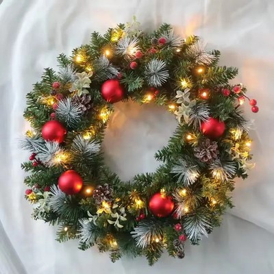 Christmas Wreath For Front Door Home Decoration Artificial