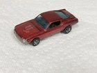HOT WHEELS RED LINE MUSTANG HK RED w DARK INTERIOR CLEAN C7 CONDITION