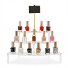 Display Shelf Riser Stand Acrylic Support Organizer Transparent Showcase Cupcake