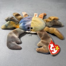 Claude el Cangrejo - Ty Beanie Baby - 1996 Error Etiqueta Estilo 4083. Excelente estado.