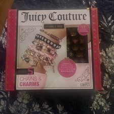 Juicy Couture Make it Real Chains  Charms Bracelet Kit Jewelry New Free US Ship