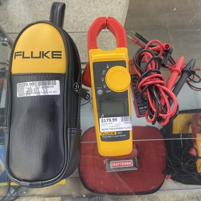MINT Fluke 323 True RMS Clamp Meter Data Hold AC/DC Test Case & Leads