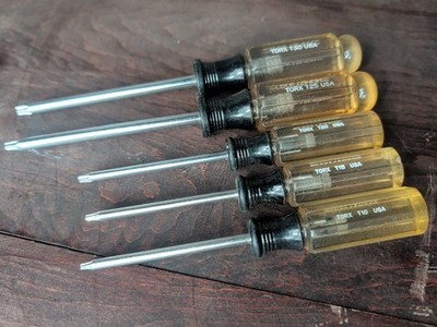 5 Used Craftsman Torx Screwdriver Lot T10, T15,T20,T25, T30