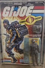 Rare 1984 Hasbro G.I Joe Cobra Firefly  Cobra Saboteur  34 Back Vintage MOC