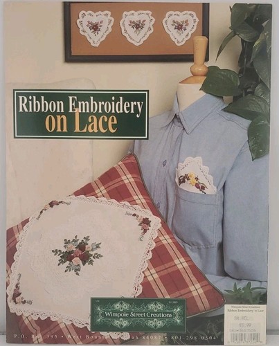 Ribbon Embroidery on Lace Wimpole Street Creations Designs by Sheryl Call 1989 - Picture 2 of 2