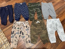 Seven Pairs Of Baby Boy Pants Size 6-12 Months Carters Old Navy And More