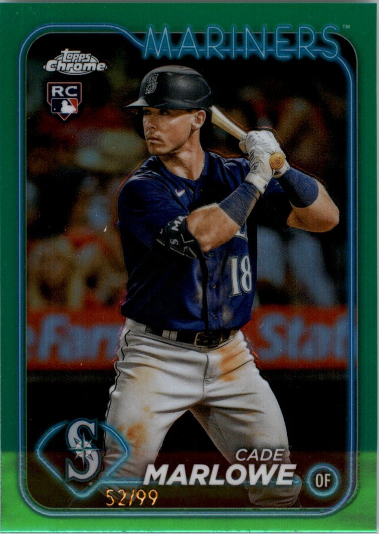 2024 Topps Chrome Green Refractors #266 Cade Marlowe /99 - BB