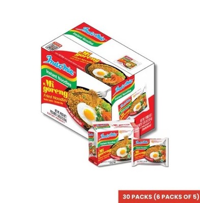 30 Indomie Mi Goreng Instant Stir Fry Noodles Halal Certified Original Flavor