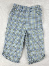 Vintage Y2K MC Kids Toddler Blue Plaid Pants w/ Elastic Waist Girls Size 4T