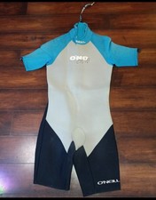 Vintage O'Neill Wetsuit Shortie Zip Women  s 90s Colorblock Catalyst Dry Suit
